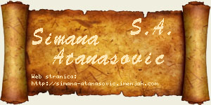 Simana Atanasović vizit kartica